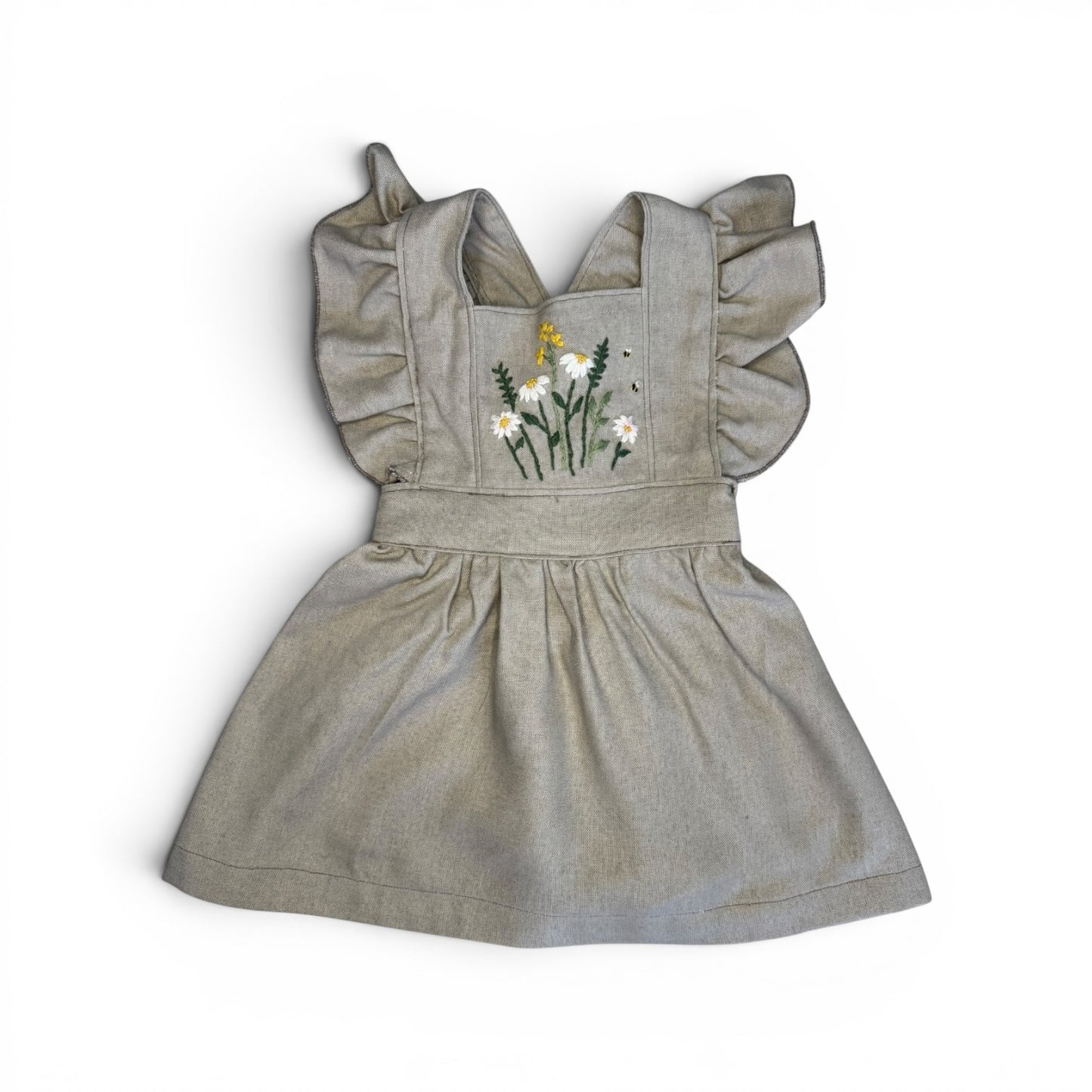 Olivia Flutter Dress- Sand