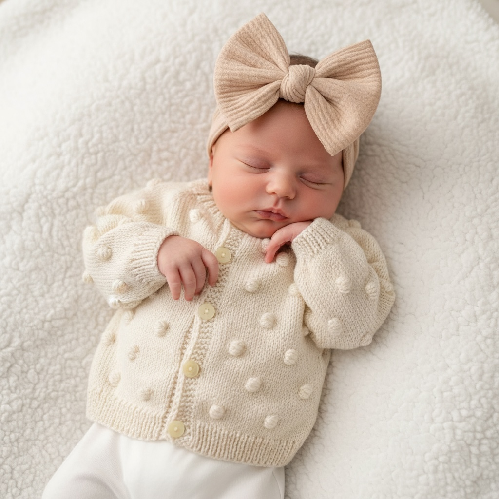 Soft Knot Cardigan -Ivory