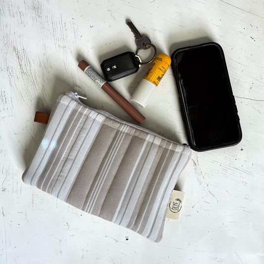 Essentials Pouch- Beige stripe
