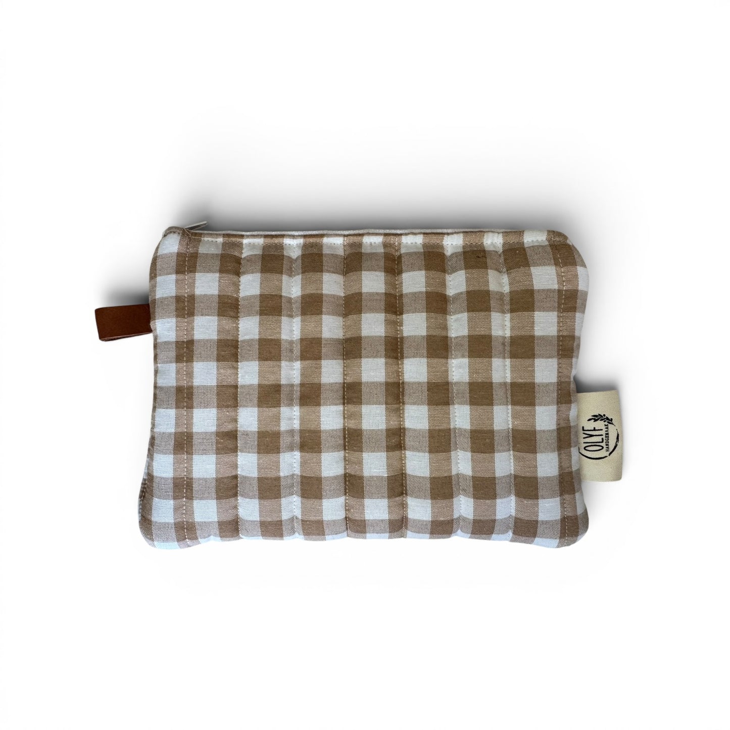 Essentials Pouch- Beige gingham