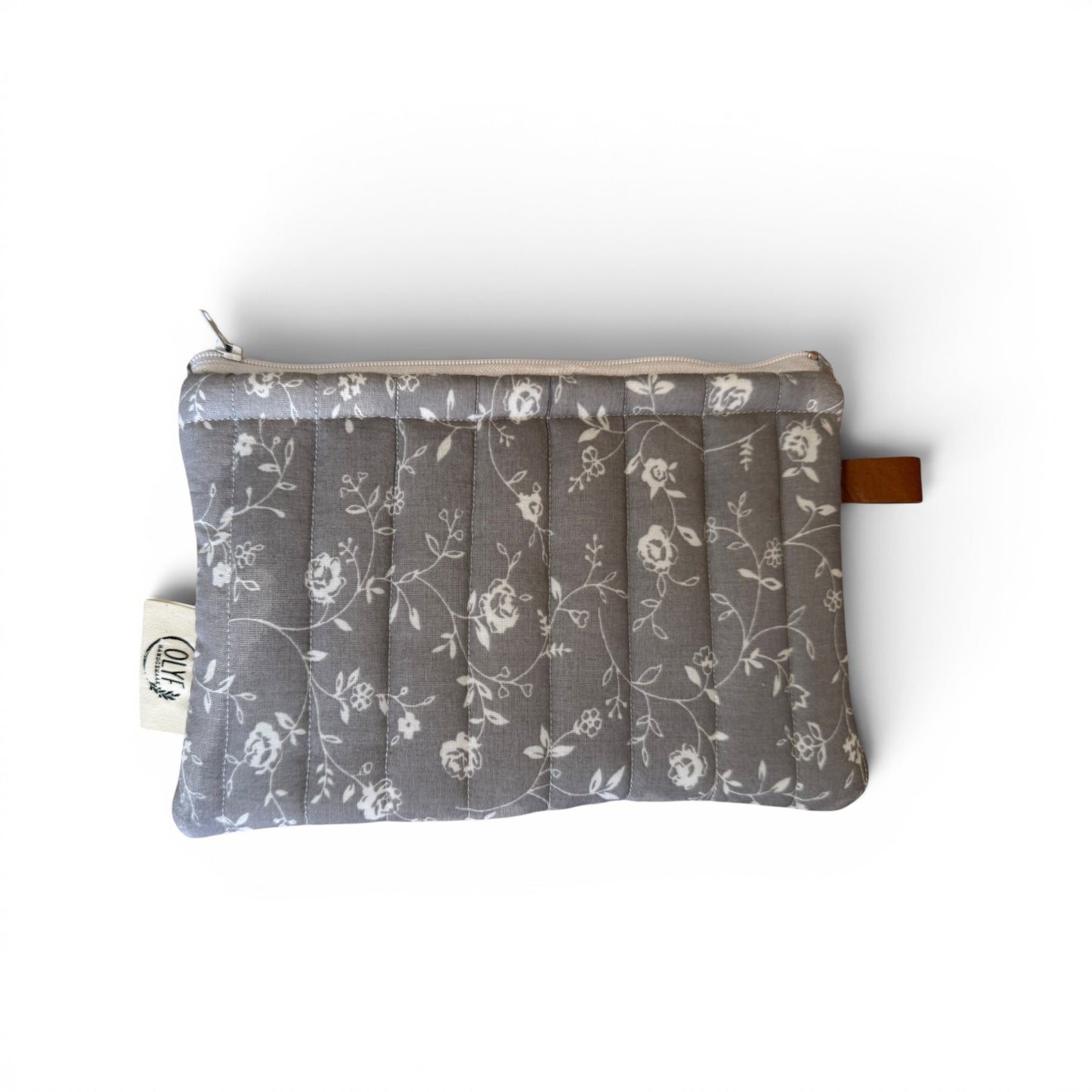 Essentials Pouch- Grey floral