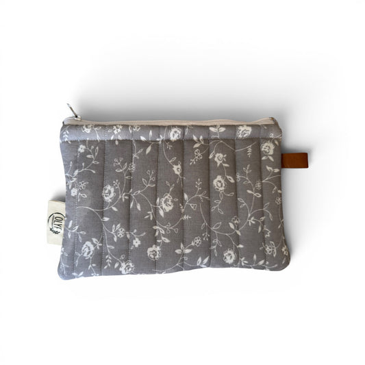 Essentials Pouch- Grey floral