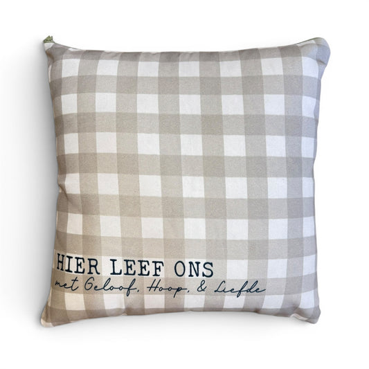 Scatter Cushion- Hier leef ons