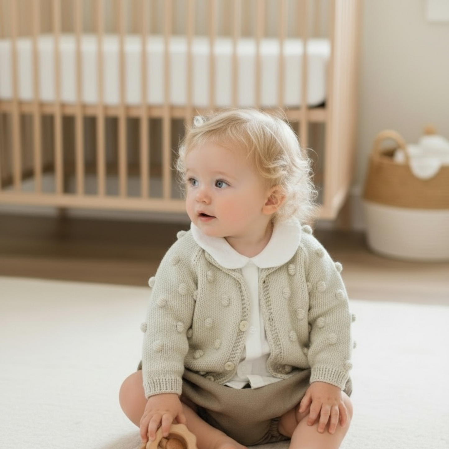 Soft Knot Cardigan -Ivory