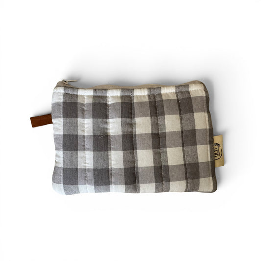 Essentials Pouch- Grey gingham