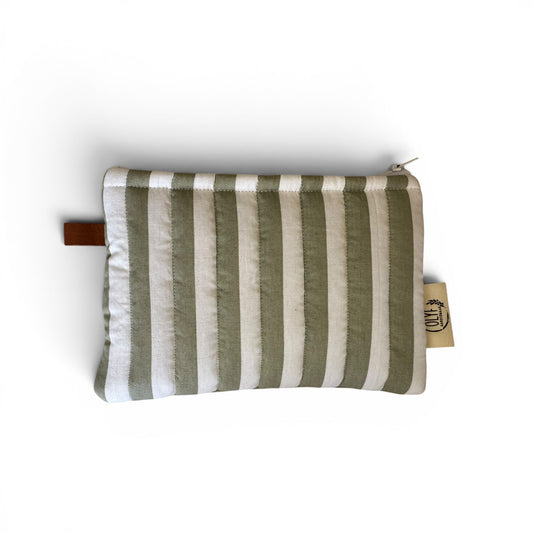 Essentials Pouch- Green stripe
