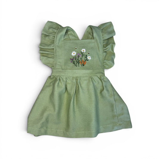 Olivia Flutter Dress- Olive