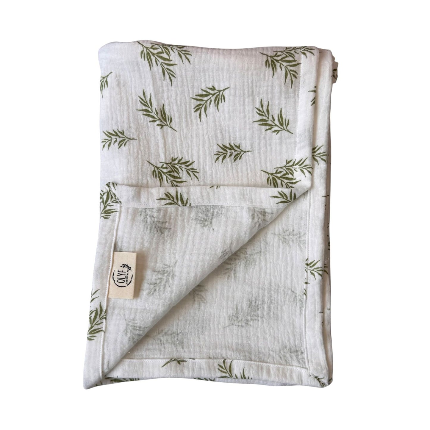 Muslin Swaddle Blanket Leafs