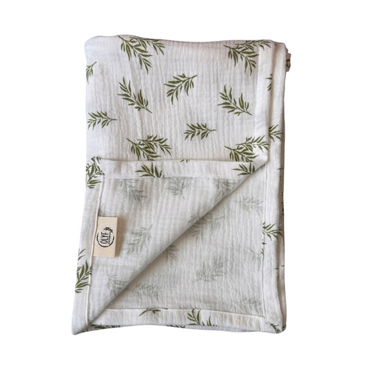 Muslin Swaddle Blanket Leafs