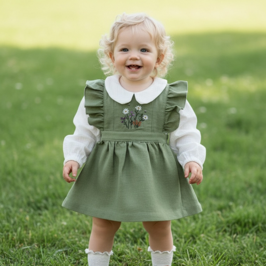 Olivia Flutter Dress- Olive